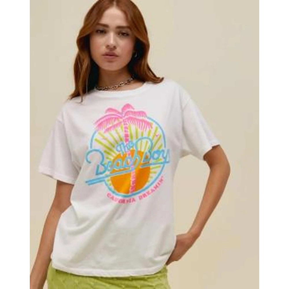 Daydreamer The Beach Boys California Dreamin Graphic Tee White Small Made in USA
